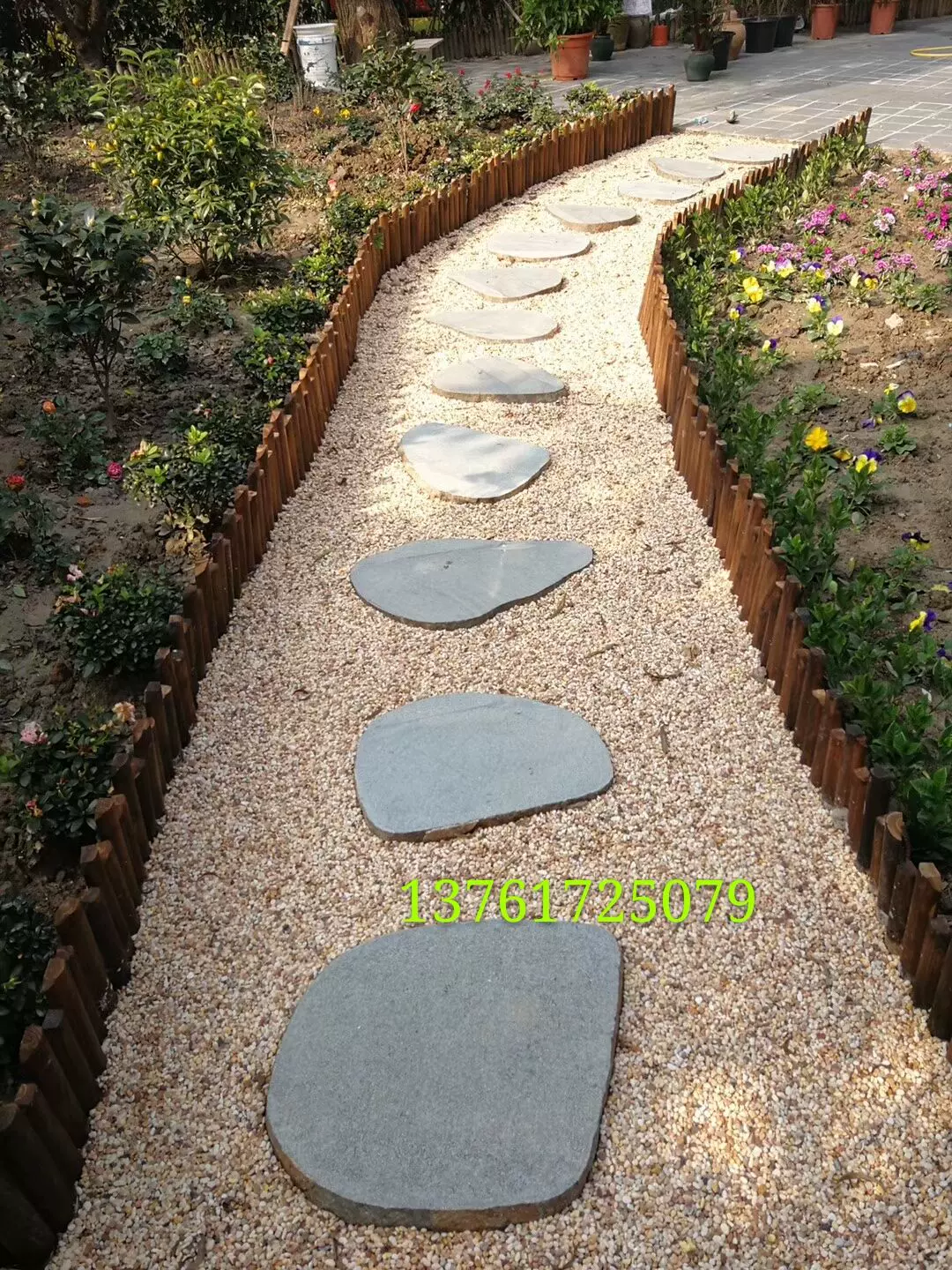 庭院踏步石青石汀步踏步石汀步石不規則石板青石板