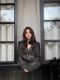 Fashionable temperament slightly transparent and slim polka dot flared sleeve shirt European 2025 spring clothes new fashionable age-reducing tops trendy
