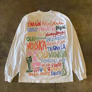 
Out of stock of overseas orders~ Withdrawal of foreign trade early autumn heavy cotton long-sleeved T-shirts for men and women loose and versatile tops and T-shirts