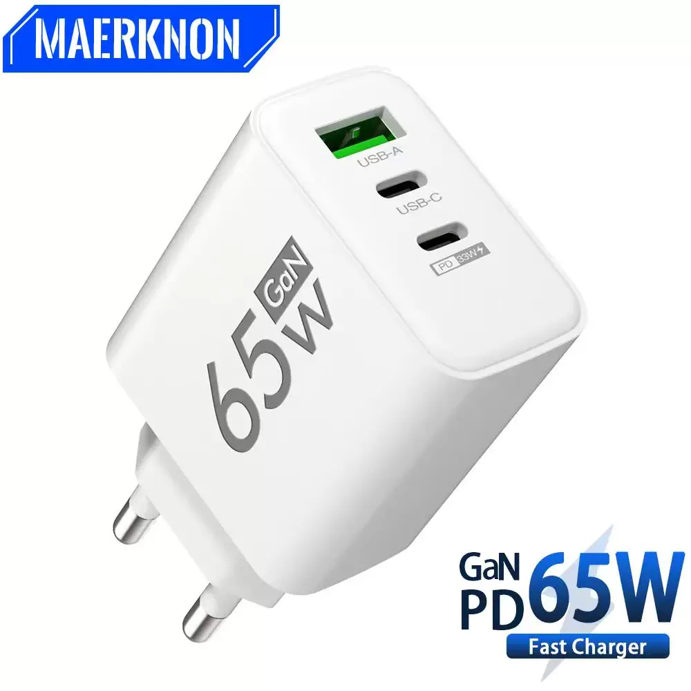 GaN 65W USB Charger Type C Fast Charging Wall Adapter PD For-Taobao