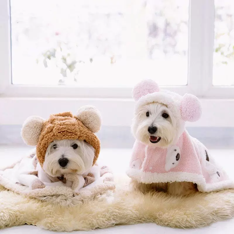 Winter Pet Dog Clothes Cloak Blanket French Bulldog Puppy Wa-Taobao
