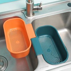 Hanging Kitchen Sink Drain Basket Filter Basket Plastic Storage Rack Kitchen Food Waste Residue Filter Gadget