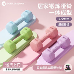 Dumbbells for Women's Fitness Home Equipment, Children and Teenagers Barbell Kettlebell Strength Training Small Dumbbells 2kg Pair