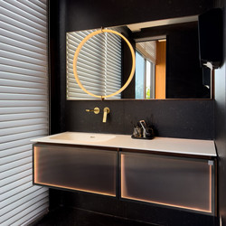 Xiaohongshu recommends skin-feel integrated basin bathroom washbasin bathroom cabinet wall hanging