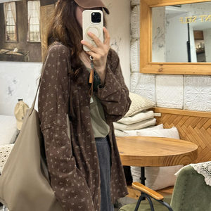 
[Spot] Sweater cardigan jacket for women in autumn and winter Korean style loose and slim mid-length butt top covering