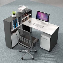 Office Staff Desk and Chair Set, Simple and Modern, Four or Six Double-Seater Office Cubicles with Screens, Workstation, Finance Desk
