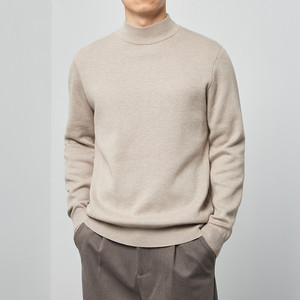 Momax men's half turtleneck sweater men's spring and autumn self-heating mid-collar casual sweater with bottoming sweater