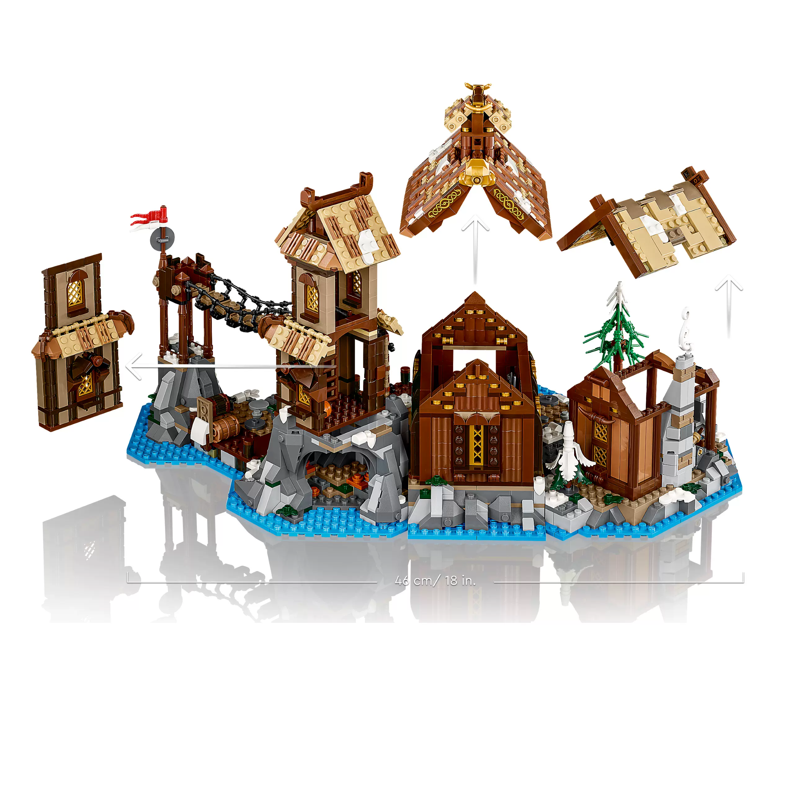 乐高lego维京村庄21343中古风城堡建筑拼装 正品益智积木