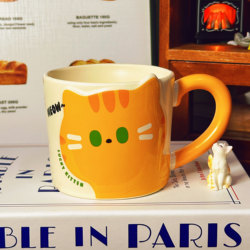 Cute Cat Creative Mug Office Ceramic Drinking Cup Couple Water Cup Dormitory Home Cup Souvenir