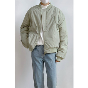 Lin Wancou American retro pilot jacket coat men and women in winter thick couple baseball uniform cotton jacket tide
