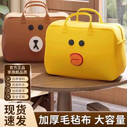 Cartoon Travel Bag, Storage Handbag, Large Capacity Children's Luggage Bag, Trolley Suitcase, Felt Bag, Lightweight