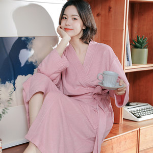 
Bathrobe for women, water-absorbent, quick-drying, wearable for all seasons, women's thin hotel towel robe to wear after bathing, summer