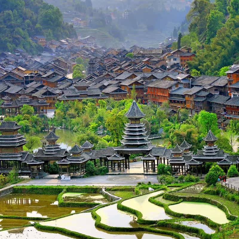 8人内小团贵州旅游纯玩5天4晚跟团游丹寨排莫村肇兴侗寨西江苗寨