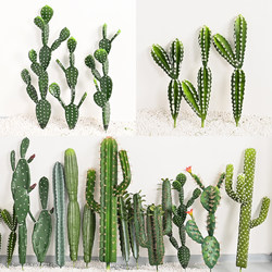 Artificial Cactus Green Plant Tropical Scene Decoration Ornament Nordic Style Small Cactus Column Columnar Cactus Window Display Decoration