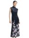 SUSSI/Anti-colored season new product mall same black printed fish tail modified cheongsam skirt dress for women
