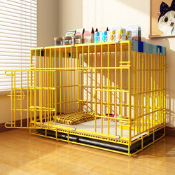 Dog Cage for Small and Medium-Sized Dogs, Indoor with Integrated Toilet, No-Installation Folding Pet Cage, Isolation Cage for Rabbits, Cats, and Dogs