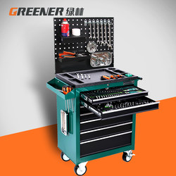 Green Forest Auto Repair Tool Cart with Drawers, Hardware Repair Small Trolley Box, Multifunctional Mobile Heavy-Duty Tool Cabinet for Workshop Use
