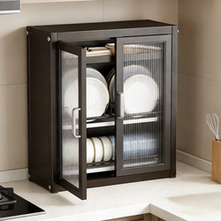 Kitchen Storage Rack for Home Use, Multi-Layer Countertop Narrow Model for Dishes, Bowls, Chopsticks, Dustproof, Water-Draining, Multi-Functional Storage Cabinet