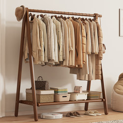 Solid Wood Clothes Rack, Floor-Standing Clothes Rack, Bedroom Coat Rack, Household Wooden Clothes Rack, Indoor Simple Clothes Drying Rack