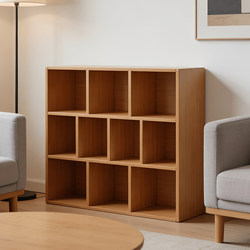 Grid Storage Cabinet, Freely Combinable Low Cabinet, Living Room Floor-Standing Storage Rack, Study Room Open Bookshelf, Household Storage Cabinet