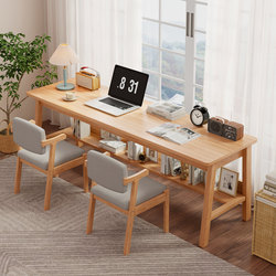 Long Table, Double Desk, Student Home Study Writing Desk, Bedroom Office Computer Desk, Solid Wood Legs, Simple Table