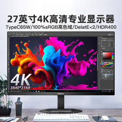 Philips 27-Inch 4K Monitor Ips High-Definition Desktop Computer with Adjustable Height and Rotation 27E1N5900R
