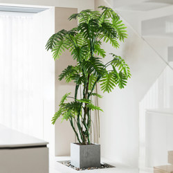Nordic Artificial Plant Philodendron, Simulated Green Plant, Living Room Potted Plant, Floor-Standing Decoration, Indoor Window Display Ornament