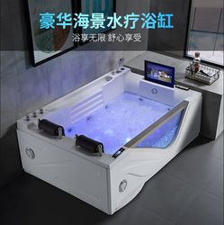 Luxury Massage Bathtub Double Sexy Couple House Hotel Large Bathtub Constant Temperature Heating 1.96m Large Bathtub