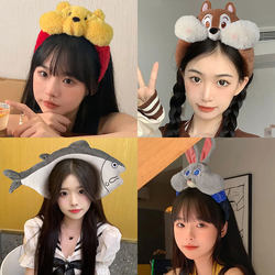 2025 New Zootopia Judy Rabbit Ears Hair Accessories Autumn and Winter Headband Hair Hoop Disney Photo Props Headwear