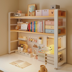 Desktop Bookshelf, Multi-Layer Vertical Countertop Storage Rack, Desk Organizer, Pegboard Workstation Organizer, Student Use