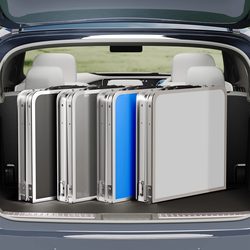 Outdoor Portable Folding Table Camping Picnic Table Aluminum Alloy Simple Night Market Stall Table Adjustable Height Street Stall Table