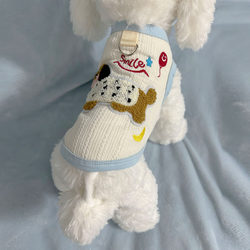 Dog Clothes Spring and Summer New Cute Colorful Dachshund Vest with Leash Buckle Teddy Bichon Small Dog Clothing