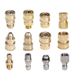 High-Pressure Water Gun Accessories 14 Copper 380 Car Wash Machine Hose Connector Water Outlet Quick-Connect Household Leak-Proof