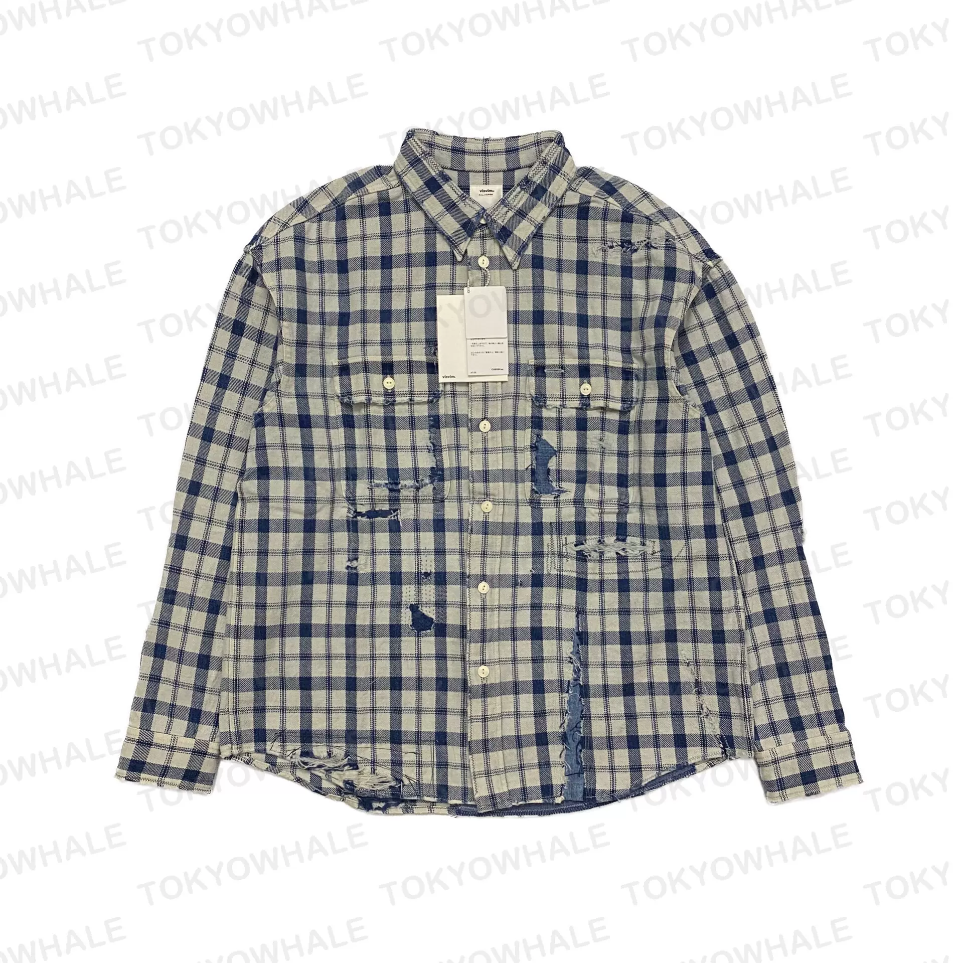 售出】VISVIM 20SS LUMBER SHIRT L/S CRASH 破壞襯衫象牙色-Taobao