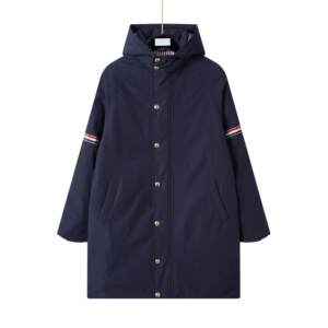 
TB women's new winter warm long down jacket hooded men's and women's double-sleeved webbing trousers down jacket