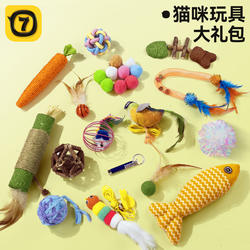 Cat Toy Set Self-Entertainment Laser Cat Teaser Stick Kitten Toys Pet Feather Kitten Supplies Collection