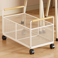 Book Storage Box, Under-Desk Bookshelf with Wheels, Movable Trolley for High School Students to Store Books, Organizing Box, Office Trolley, Dormitory Essentials, Bookshelf Storage Basket