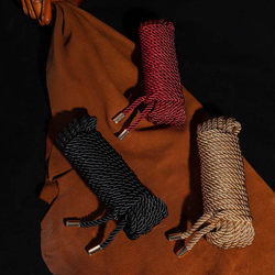 Rope Art, Colored Silk-Like Rope, Binding Rope, Beginner's Japanese-Style Formula Rope, Silky Smooth Tie-Strap Rope, Metal Rope End