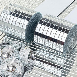 Mosaic Wall Paper Glass Mirror Border Tile Stickers Waterproof Edge Strips Reflective Light Stickers Stage Makeup DIY