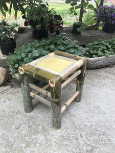 Bamboo new chair without back chair Household chair adult woven small bamboo stool Mao bamboo casual retro ancient stool