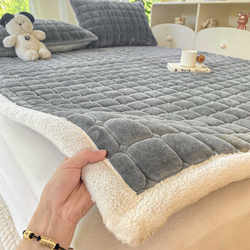 Milk Velvet Mattress Soft Pad Bed Mattress Topper Bed Protector Thick Non-Slip Student Dormitory Pad Quilt for Home Use