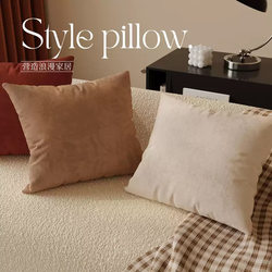 Solid Color Throw Pillow for Living Room Sofa, Office Bay Window Backrest Cushion, Pillow, Backrest Cushion, Bed Front Lumbar Support with Insert