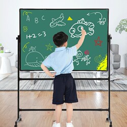 Bracket-Type Magnetic Blackboard, Single/Double-Sided Mobile Whiteboard for Home, Office, Meetings, Teaching, and Training, Standing Whiteboard