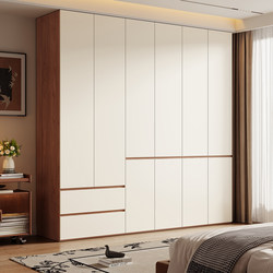 Guangdong Foshan Wardrobe, Home-Use Flat Door, Simple Finished Product, European Pine Board Large Wardrobe, 2026 New Popular Model Cabinet Wardrobe