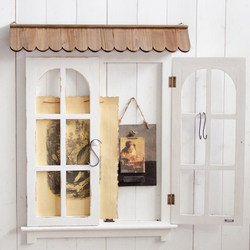 Coffee Shop and Guesthouse Retro Wall-Mounted Decorative Window Background Wall to Hide Unsightly Areas, Fake Window, Solid Wood Photo Studio Props