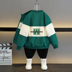 Boys' Spring Jacket Thin Style 2026 New Windbreaker Baseball Jacket Stylish Jacket Trendy Children's Clothing Cool for Older Kids