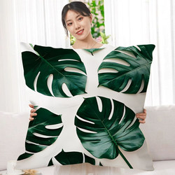 Cushion Sofa Living Room Nordic Style Tropical Plant Backrest Pillow Lumbar Support Pillowcase Office Car Headboard