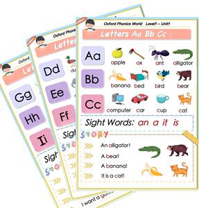 
Oxford English Phonics Summary Table Word Collection Review Knowledge List Sentences High Frequency Words Plastic Flash Cards