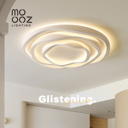 Round Living Room Ceiling Light, Simple and Modern, 2026 New Model, Suspended Light, Rose Flower Cream Style, Main Light for Living Room
