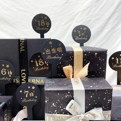 Birthday Card Age Number Card 1 to 20 Years Old 25 Gift Box Packaging Sticker Number Plate Age 30 Greeting Card